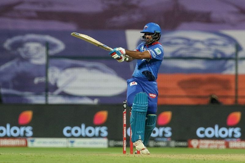 Shikhar Dhawan scored an unbeaten 69 runs for the Delhi Capitals against MI [P/C: iplt20.com]
