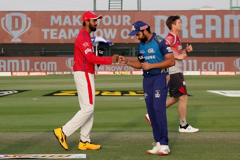 KL Rahul and Rohit Sharma faced off in Match 13 of IPL 2020 [PC: iplt20.com]