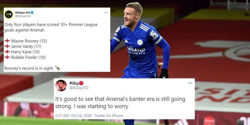 Jamie Vardy scored an important goal against Arsenal yet again