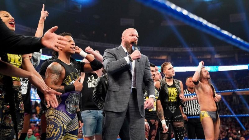 Triple H with the NXT roster last year
