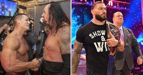 John Cena, The Undertaker, and Roman Reigns