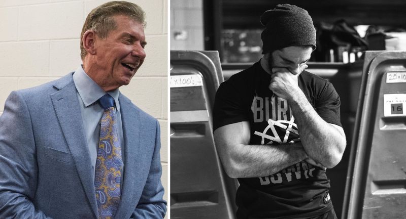 Vince McMahon and Seth Rollins