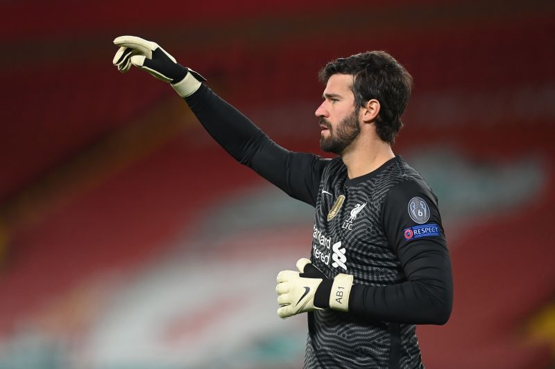 Alisson was hardly pleased with Pickford's challenge on van Dijk