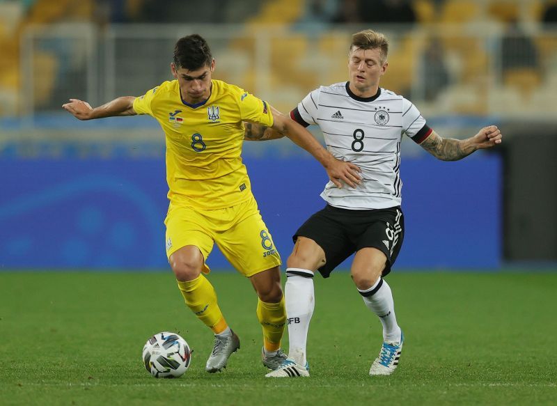 Toni Kroos in action against Ukraine
