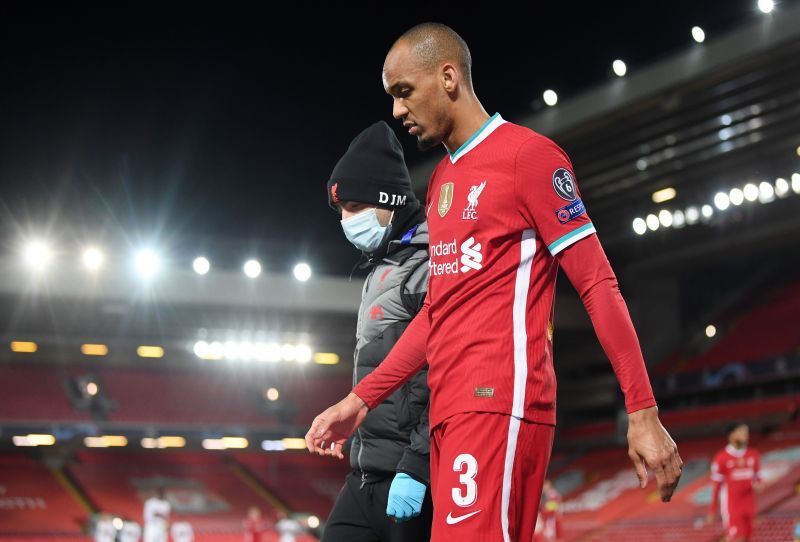 Liverpool lost Fabinho to an injury early in the first half.