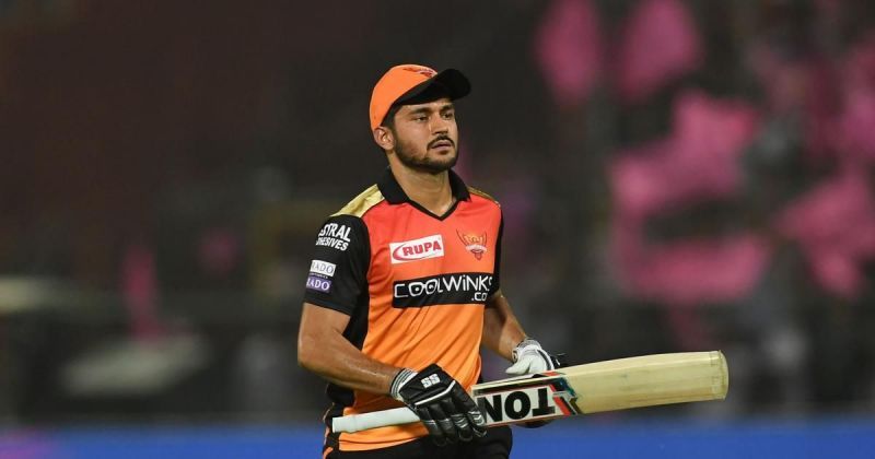 Manish Pandey has earned a promotion ahead of Kane Williamson in IPL 2020