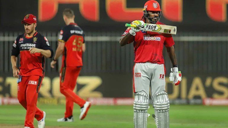 Chris Gayle scored a half-century in his first match of IPL 2020 against RCB