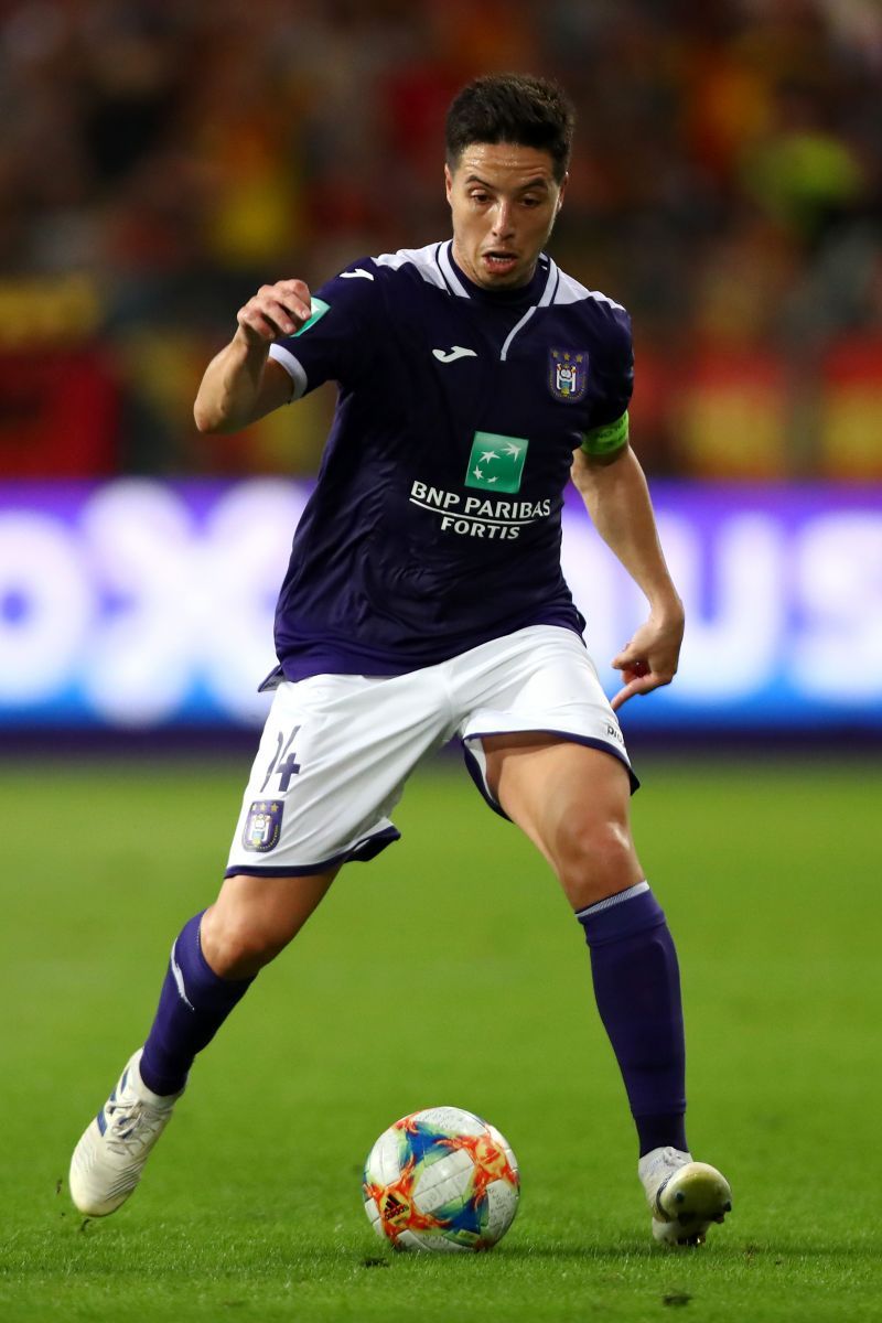 Samir Nasri in action for RSC Anderlecht against KV Mechelen - Jupiler Pro League