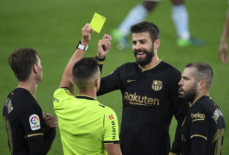 Gerard Pique continues to play a key role in the Barcelona defence.