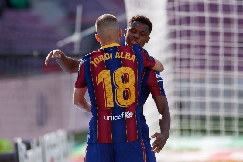 Jordi Alba assisted Fati&#039;s goal