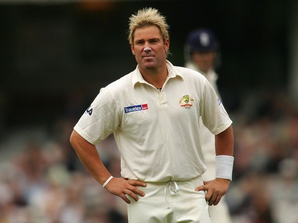 Shane Warne during the historic 2005 Ashes