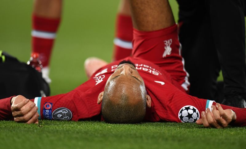 Fabinho picked up an injury in Liverpool's UEFA Champions League game against FC Midtjylland