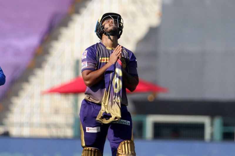 Nitish Rana celebrated his half-century with a tribute to his father-in-law (Image Credits: IPLT20.com)