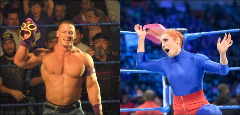 John Cena and Becky Lynch [Pc: Thejohncenablog.blogspot.com and lastwordonprowrestling.com ]