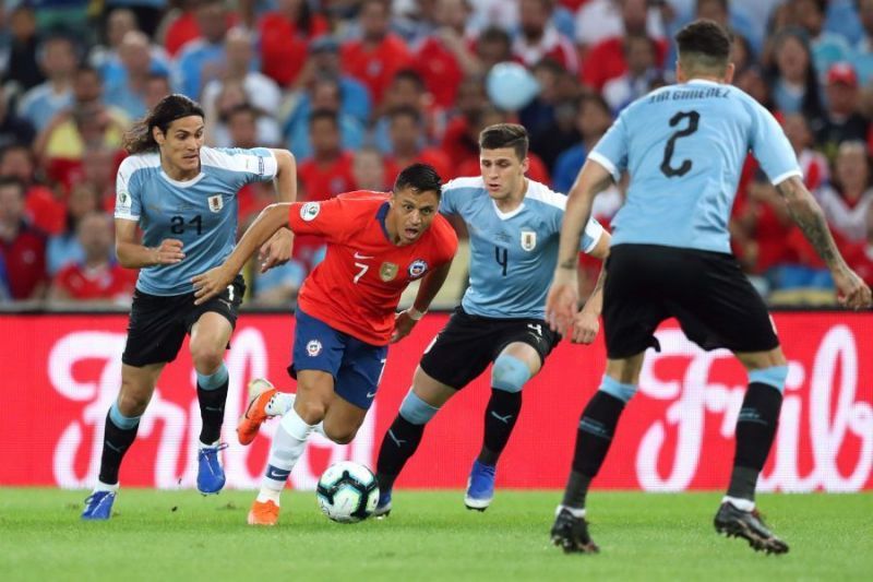 Uruguay beat Chile 1-0 in last year's Copa America clash in Brazil