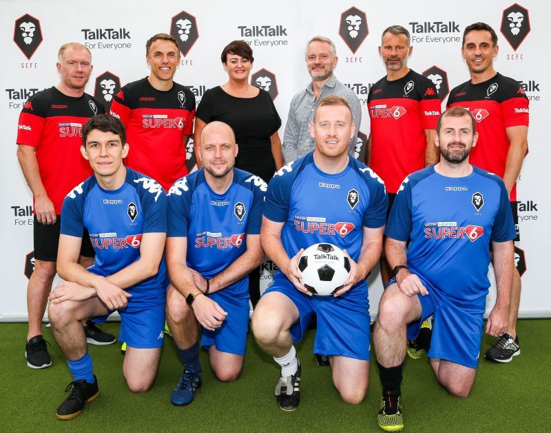 Salford City&#039;s co-owners, the class of &#039;92 playing a friendly