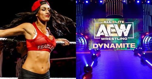 Nikki Bella, AEW Dynamite set. 