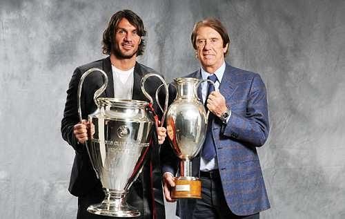 Paolo (left) and Cesare Maldini.