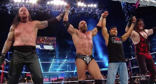 The Undertaker, Triple H, Shawn Michaels and Kane