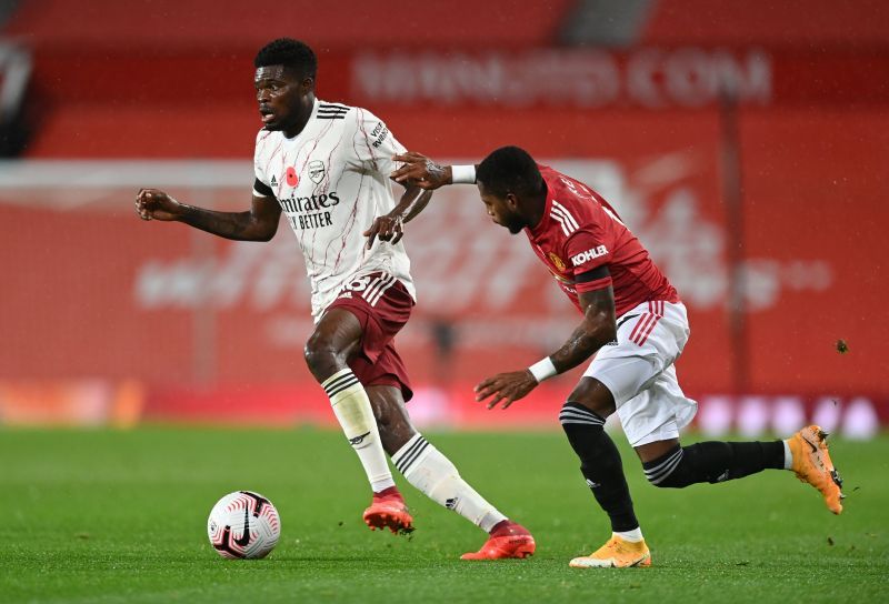 Thomas Partey in action for Arsenal