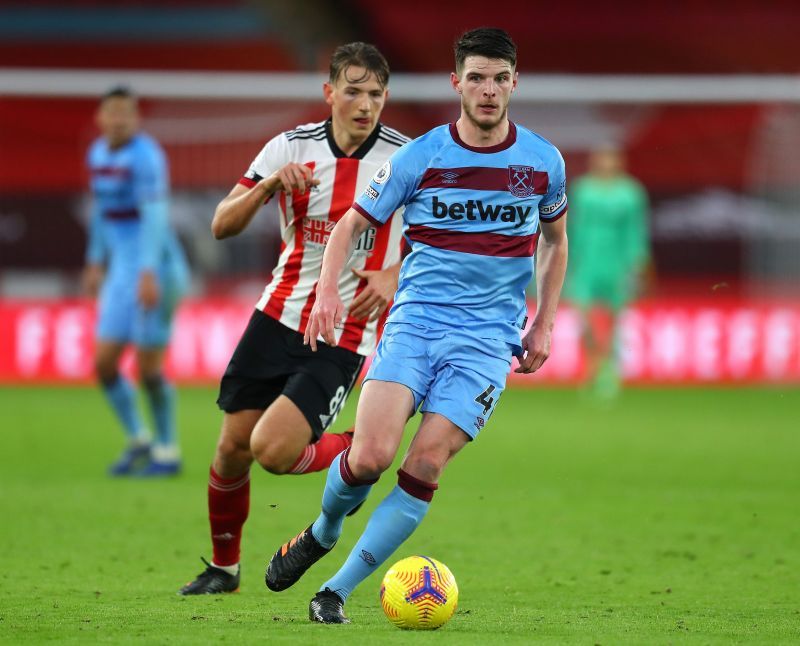 West Ham midfielder Declan Rice