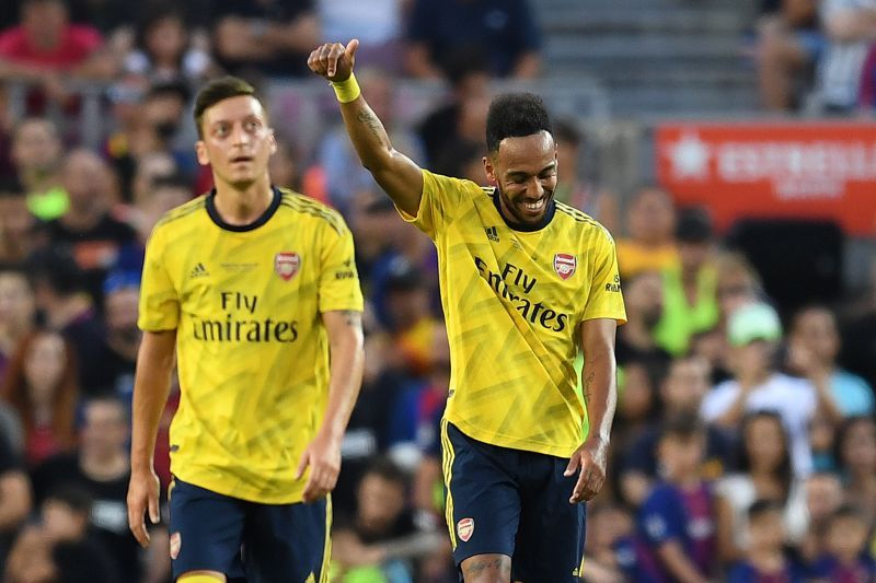 Mesut Ozil has come to the aide of his club captain Pierre-Emerick Aubameyang