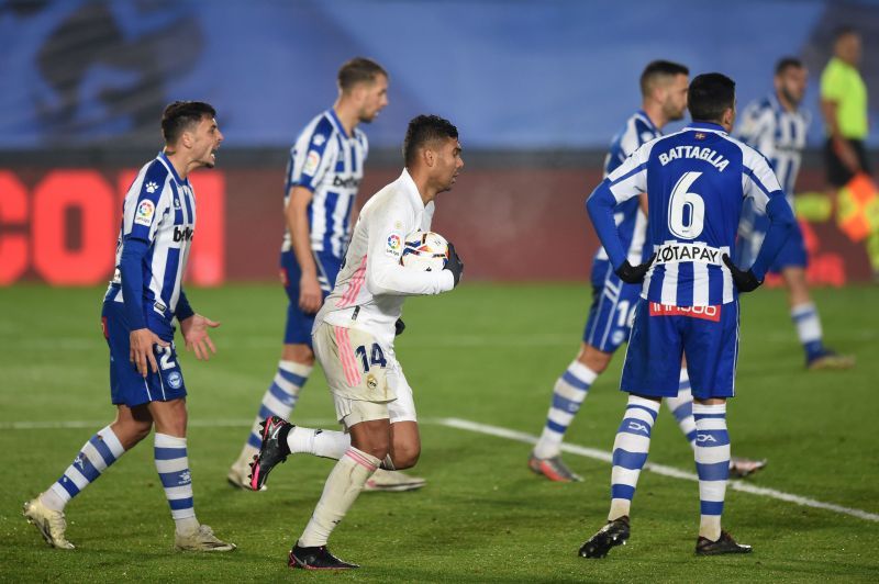 Casemiro scored Real Madrid's only goal in the 2-1 loss