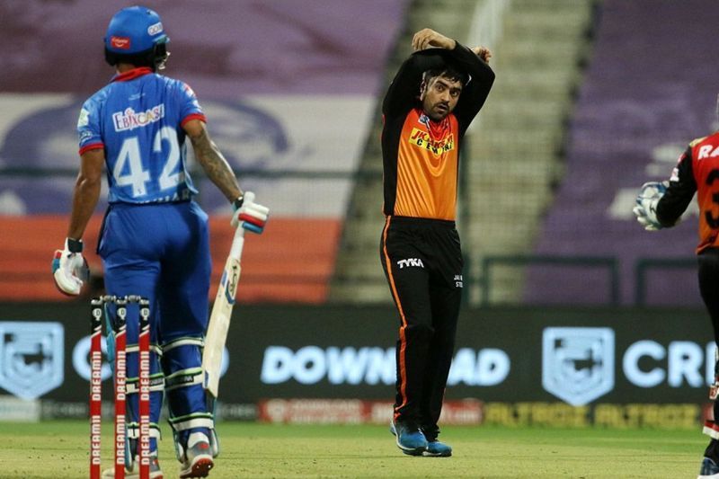 Rashid Khan wasn&#039;t as lethal in the middle, and was played out by DC. [PC: iplt20.com]