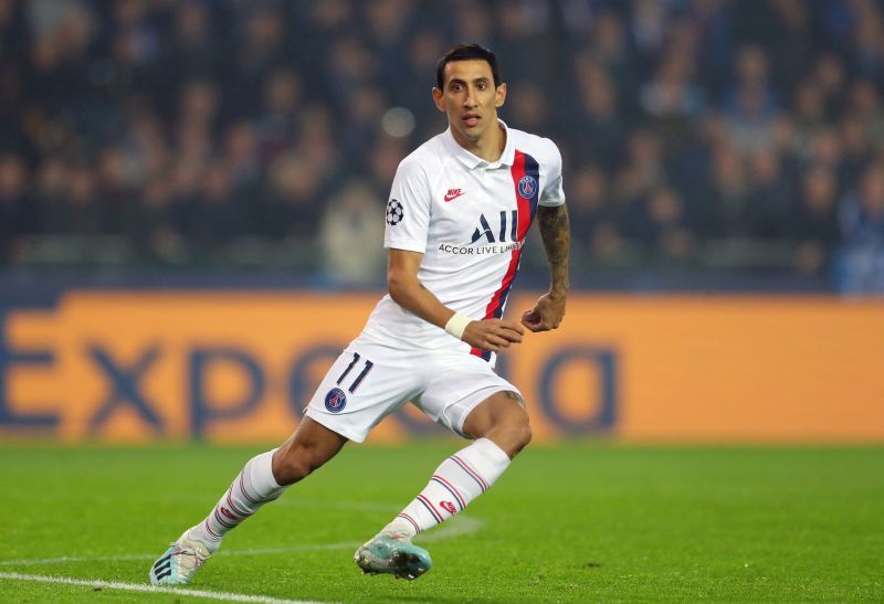 Angel Di Maria in Paris Saint-Germain colours