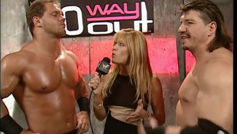 Lilian Garcia in WWE, interviewing Chris Benoit and Eddie Guerrero