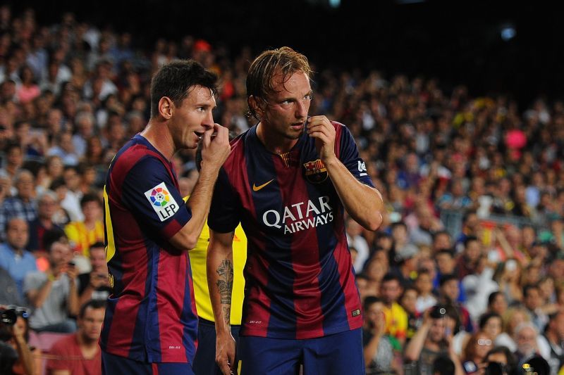 Rakitic and Messi spent six years together at Barcelona.