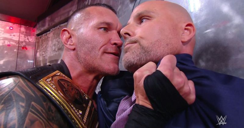 Randy Orton and Adam Pearce.