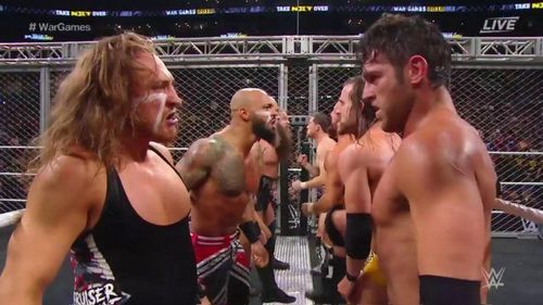 The team stare down at NXT WarGames 2018 Enter caption