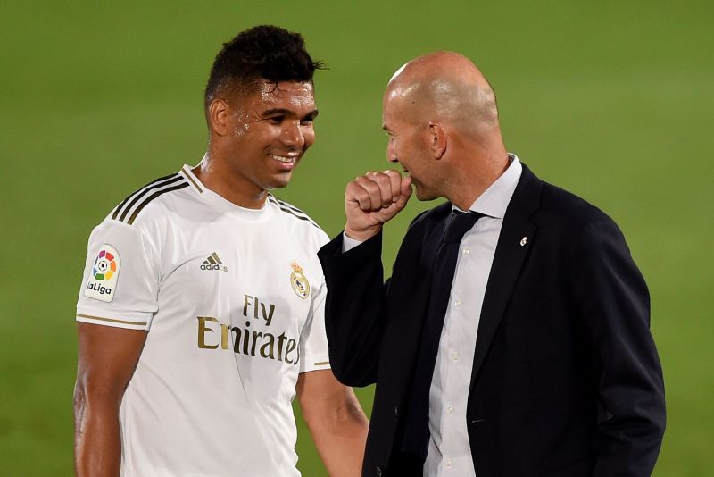 Casemiro and Zinedine Zidane