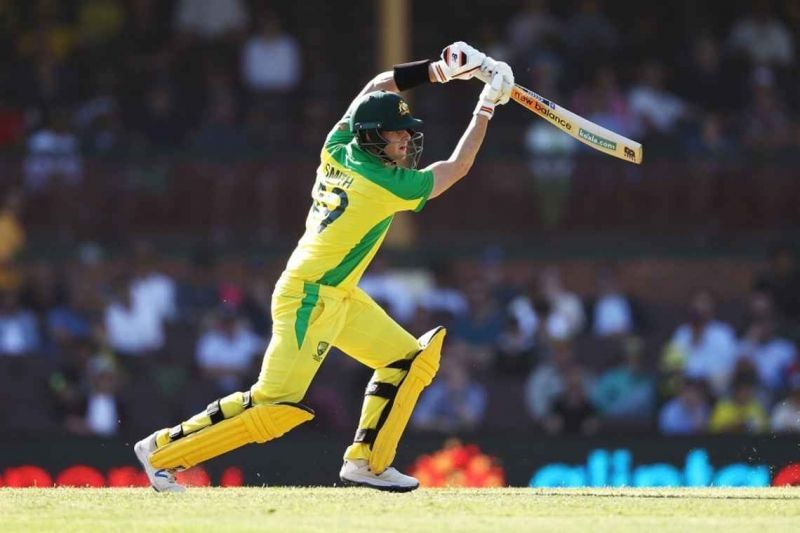 Steve Smith smashed a brilliant 105 off just 66 balls to help Australia beat India by 66 runs in the first ODI