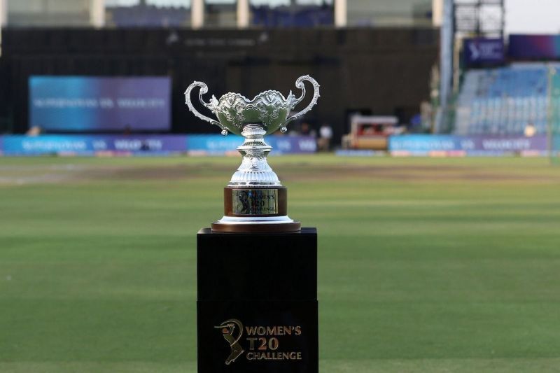 The 2020 Women&#039;s T20 Challenge trophy