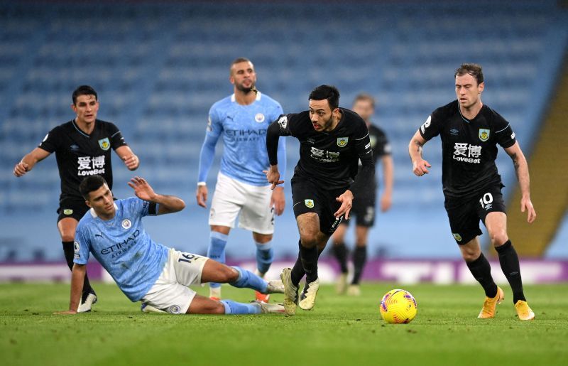 Burnley struggled against Manchester City