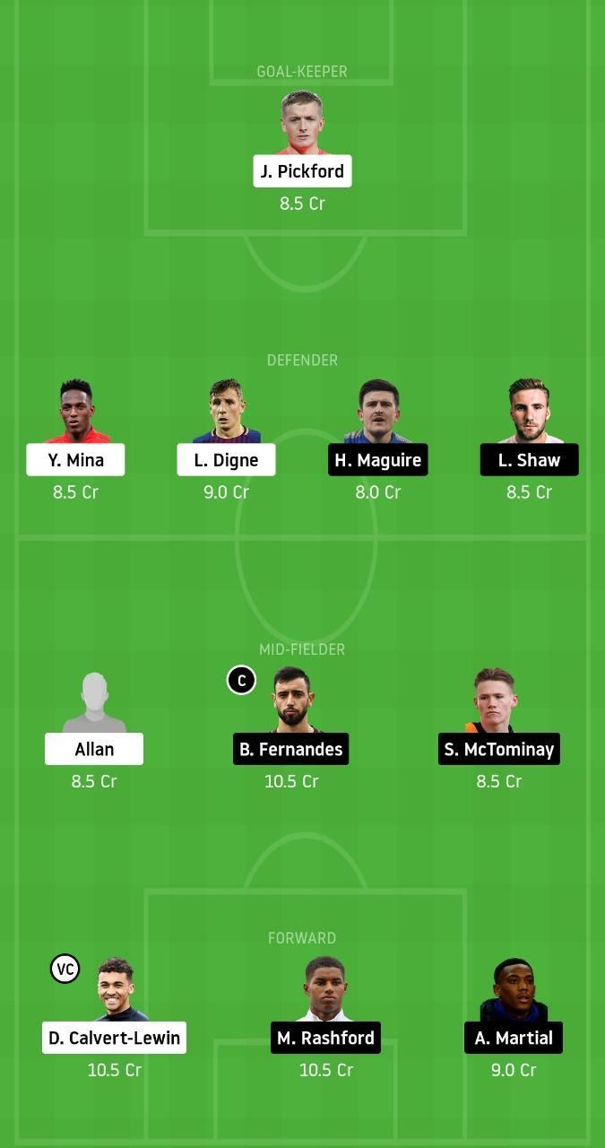 Everton vs Manchester United Dream11 Tips