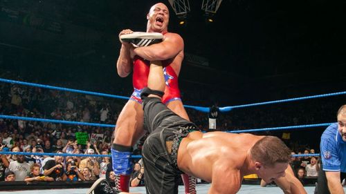 Kurt Angle wrestled for AAA in Mexico