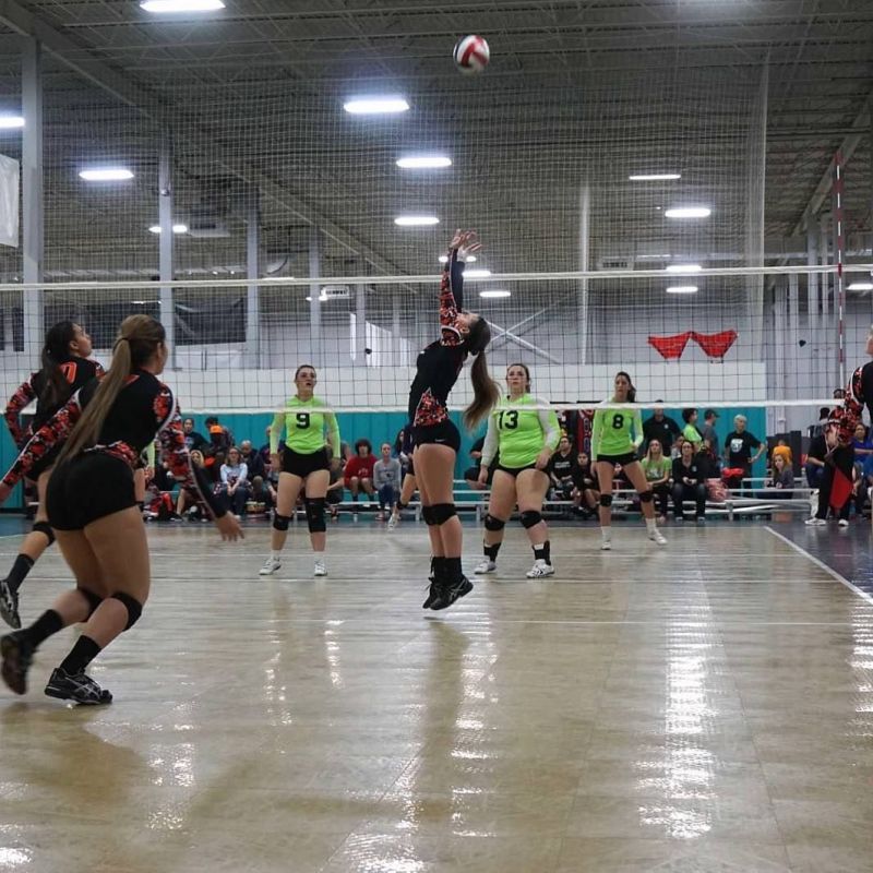 Angry Miz Girl playing volleyball