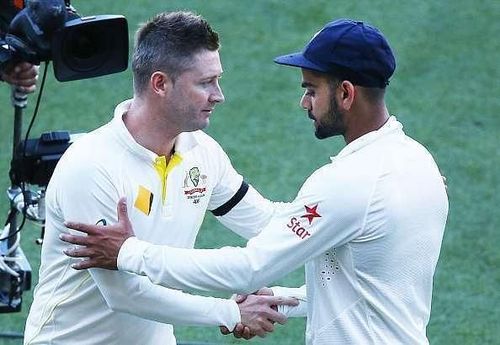 Michael Clarke and Virat Kohli