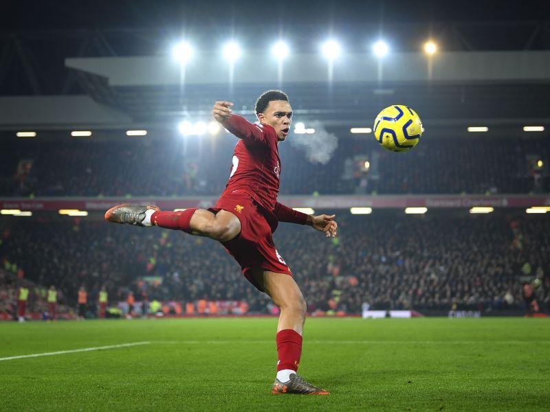 Liverpool star Alexander-Arnold in action