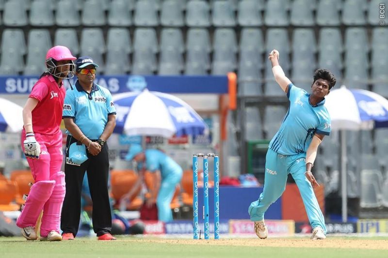 Pooja Vastrakar in action during the inaugural edition of the Women's T20 Challenge. Image Credits - BCCI