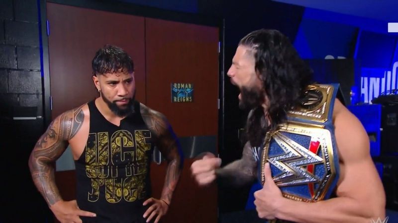 Roman Reigns was not happy after Drew McIntyre confronted him