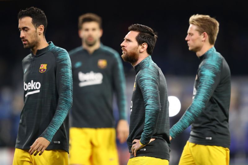 Sergio Busquets, Lionel Messi and Frenkie de Jong have been named in Barcelona's squad