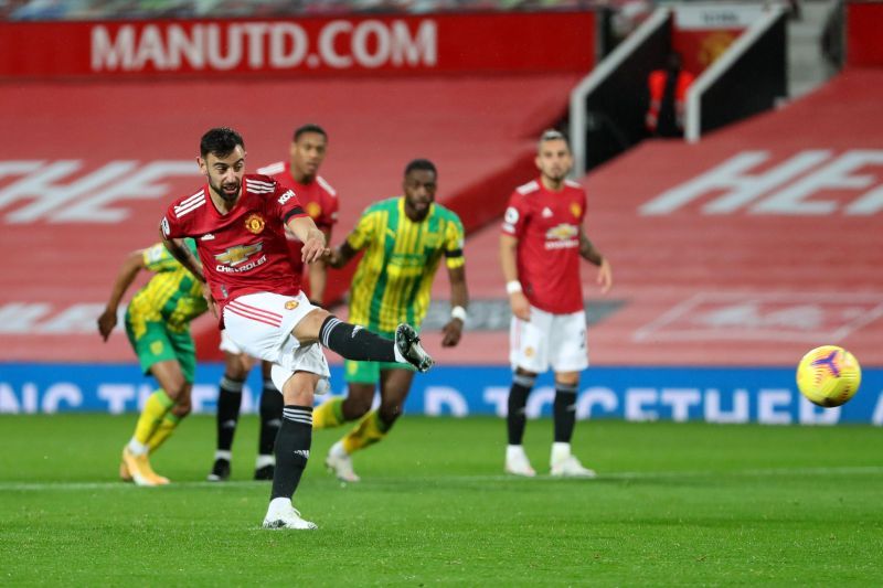 Bruno Fernandes made no mistake from the spot as Manchester United claimed a crucial win at home