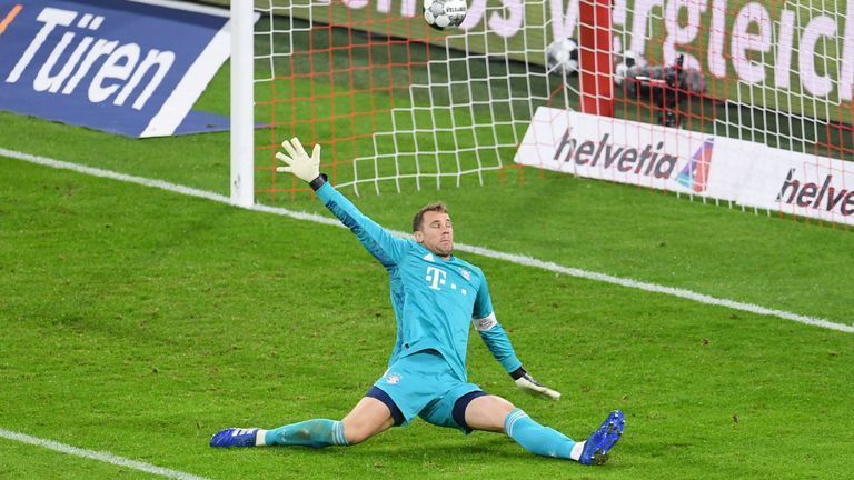 Manuel Neuer was beaten twice but stopped Borussia Dortmund from scoring more.