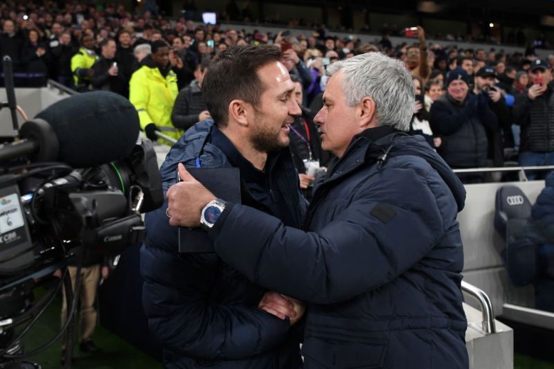 Frank Lampard (left) and Jose Mourinho (right)