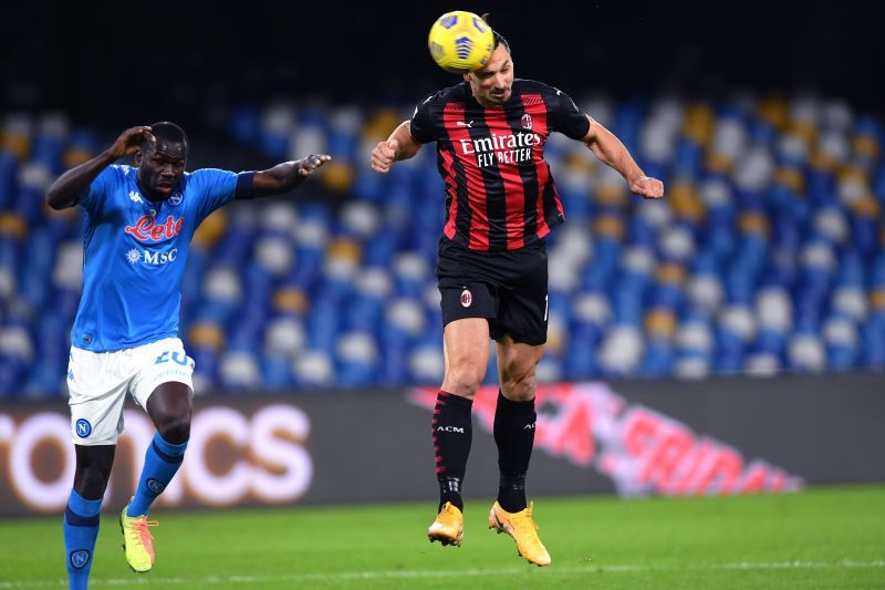 Zlatan in action against Napoli