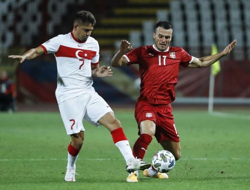 Turkish winger Cengiz Under in action